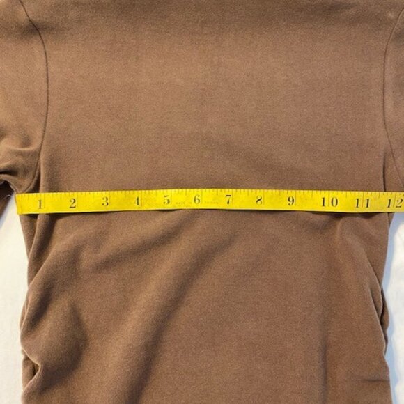 OGL ProWarm Thermal Ruched Sides Tuckable Mockneck Top S Mocha NWT - Picture 6 of 7